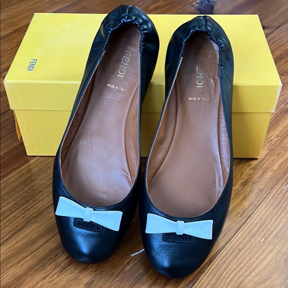 Fendi ballet flats, like new and barely worn.